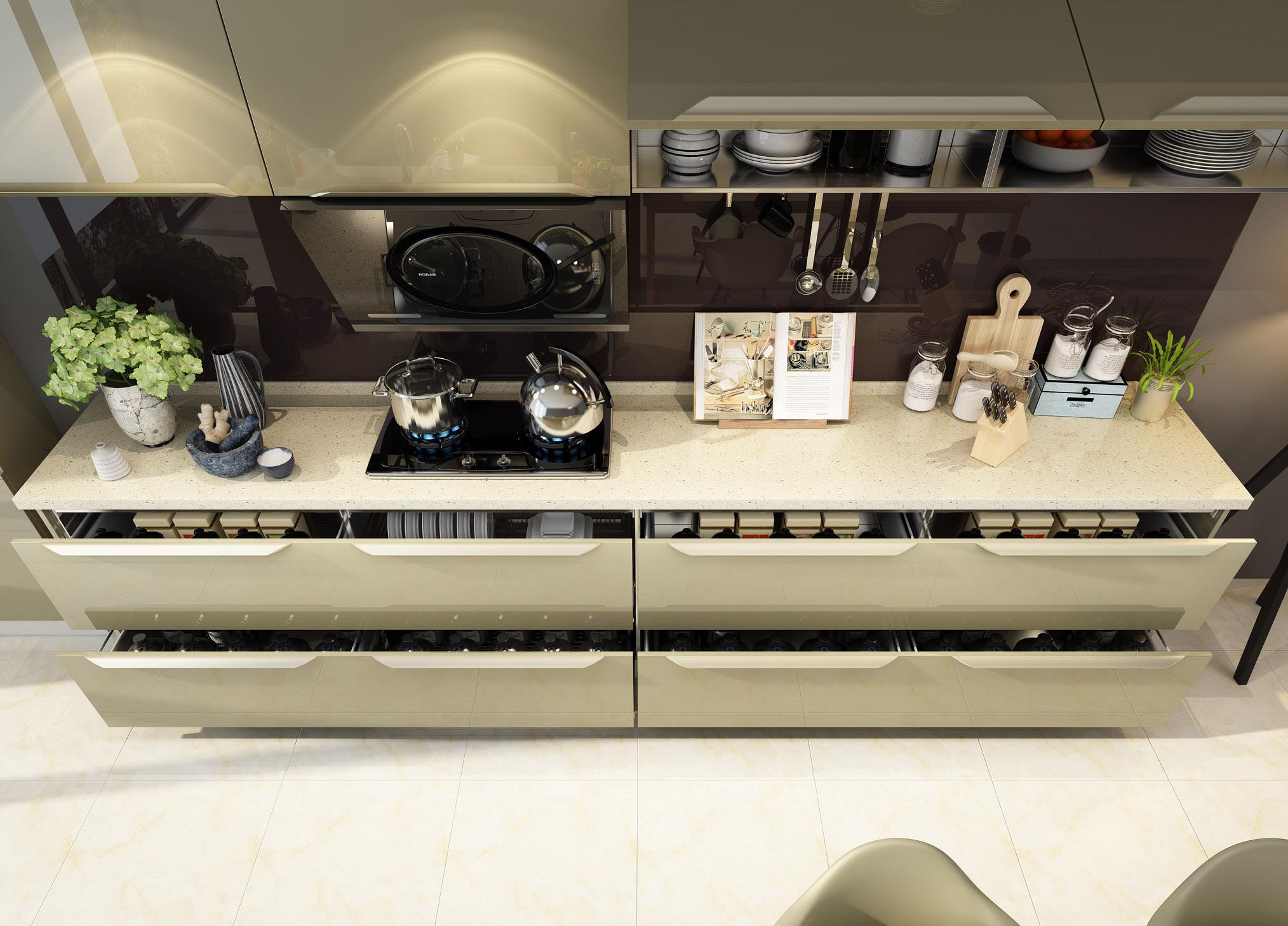Lacquer Gloss Color Kitchen Cabinet