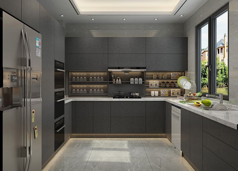 Modern melamine Kitchen CabinetHM1804 