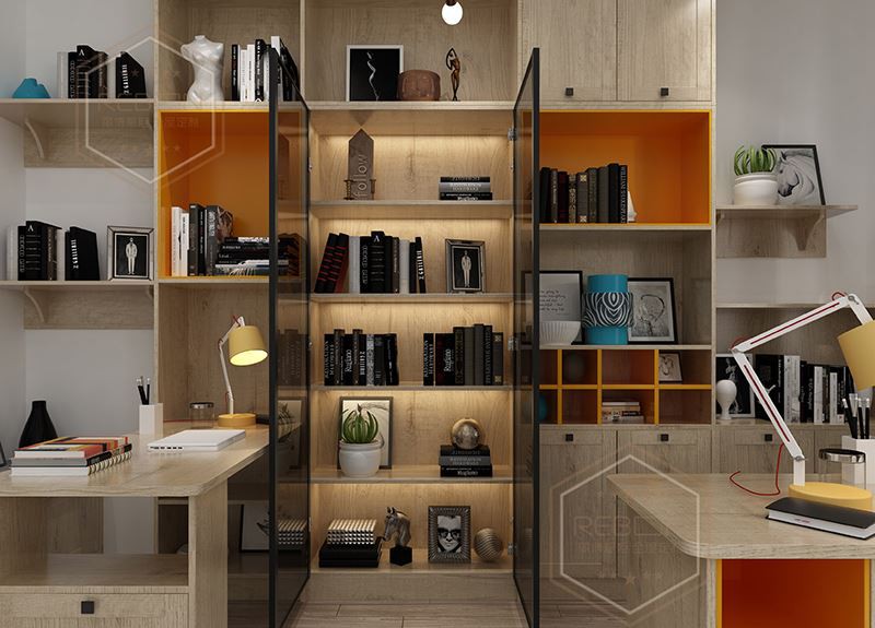 modern melamine home office cupboard