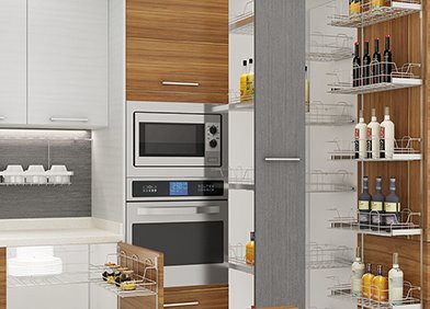 modern slab style kitchen cabinet 