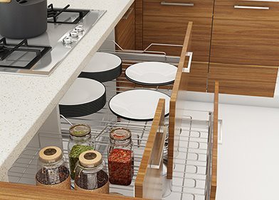 slab front kitchen cabinet