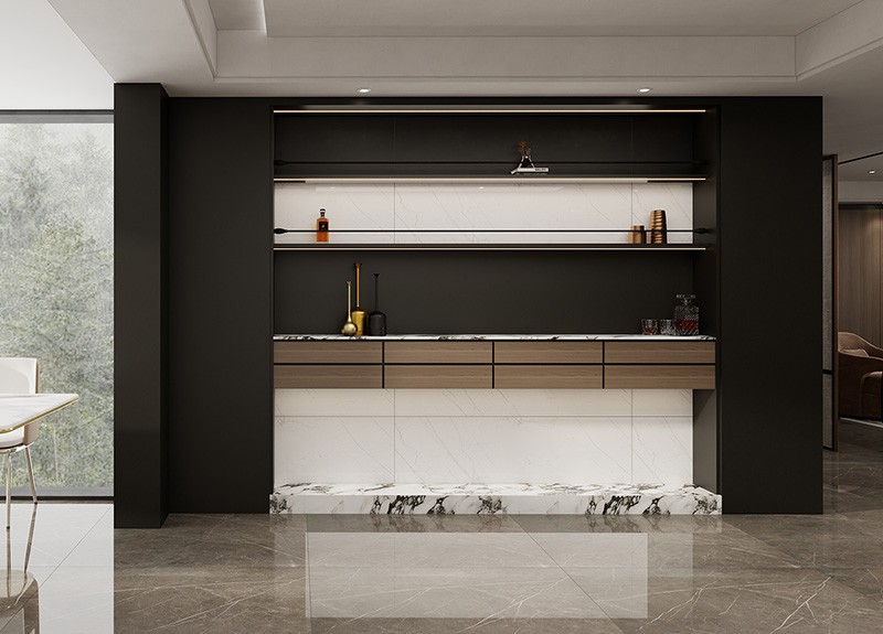 Minimalist Matte Black Dining Room Cabinet Minimalist Matte Black Dining Room Cabinet