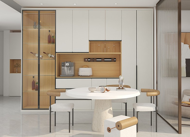 Simple Creamy Side Cabinets Simple Creamy Side Cabinets