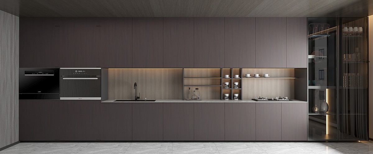 Stylish Wood Grain Kitchen Cabinets Stylish Wood Grain Kitchen Cabinets
