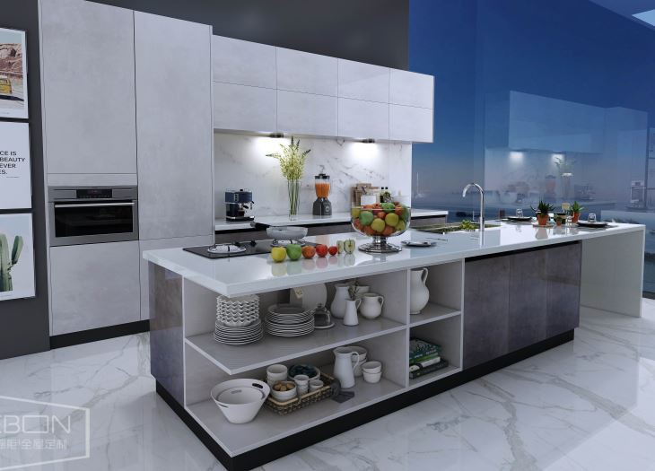 Contemporary UV Gloss Kitchen Cabinet