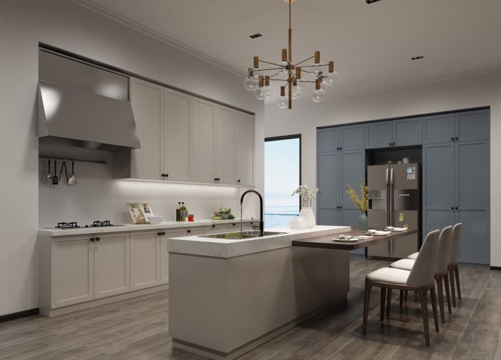 Custom Thermofoil Kitchen Cabinets