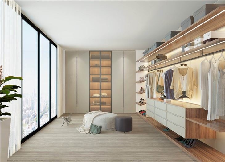 Niaj hnub nimno Lacquer Bedroom Closet